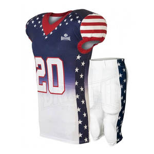 Uniformes de football américain de qualité Conceptions personnalisées Impression Matériaux d'amidons sublimés Lycra 325 GSM Respirant American F - Product Image 6
