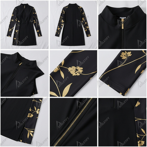 Robe modeste élégante à fleurs ODM, haut modeste musulman à fermeture éclair, respirant, durable, léger, vêtements de sport sublimés, vêtements modestes pour femmes - Product Image 6