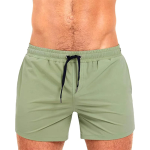 2025, ropa de playa deportiva de verano para hombre, pantalones cortos de secado rápido, bañadores de natación medios, forro de malla, pantalones cortos de playa de poliéster con patrón sólido caliente - Product Image 3