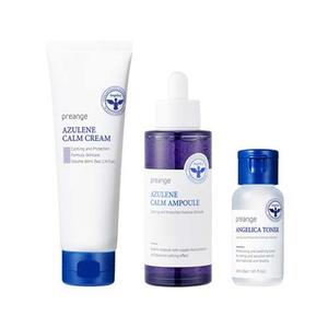 Prienze Azulene Calm Cream 30ml, ensemble de soins pour la peau avec ampoule apaisante et tonique Angelica, livraison gratuite - Product Image 1