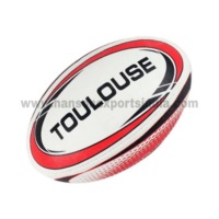 Ballon de rugby classique professionnel populaire en caoutchouc synthétique avec vessie Super Enkay, couleur et logo personnalisables, haute performance
