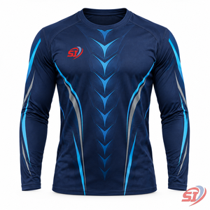 Custom Mens Long Sleeve Sports T-<b>Shirt</b> Quick Dry Breathable Polyester/Cotton 160g Summer Training Top Manufacturer - Product Image 1
