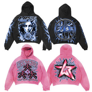 Sudadera con Capucha Personalizada, Estilo Urbano, Holgada, con Estampado Moderno, para Hombre y Mujer, 100% Algodón - Product Image 1