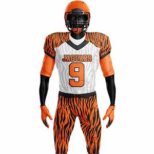 Conjunto de Pantalones y Camiseta de Fútbol Americano Personalizados para Adultos, Sublimados, de Manga Corta, Anti-UV, Transpirables, 100% Poliéster, de Secado Rápido - Product Image 4