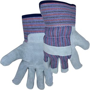 Guantes de trabajo de cuero Manguito de seguridad de goma Correa reforzada para nudillos La correa para nudillos brinda protección adicional - Product Image 1