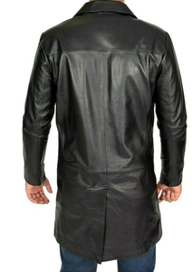 High Quality Coated <b>Leather</b> <b>Jacket</b> Men's Comfortable Breathable Windproof Stand Regular Length Quick Dry Custom Front Casual - Product Image 6