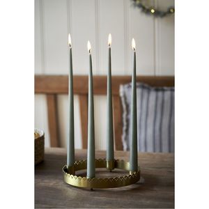 Candelabro de Metal Floral de Latón Antiguo, Candelabro de Lujo de 4 Luces con Forma de Corona para Decoración de Bodas, Centro de Mesa para Fiestas - Product Image 2