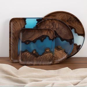 QUEEN UNIQUE DESIGN EPOXY WOOD RESIN <b>COASTER</b> for Coffee Tea Drink Wooden Customize Square Round Tea Cup - Product Image 3