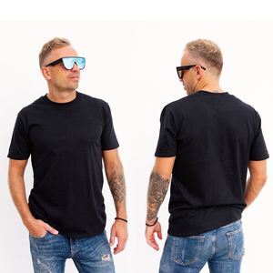 Wholesale 100% Breathable Cotton Short Sleeve Blank Solid Color Size Plain Bulk Blank T-shirts Supplier - Product Image 4