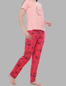 Hot Selling Women's Sleepwear & Loungewear Printed Pajama Set Long Sleeve Round Neck Top & Pants - Product Image 3