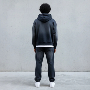 Offre Spéciale – Survêtements à Capuche Personnalisés Imprimés Effet Délavé Anti-UV Coupe-Vent 100% Coton Style Vintage Streetwear avec Cordon de Serrage - Product Image 3