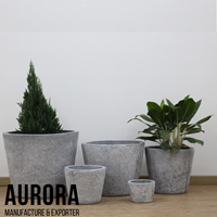 Jardinières d'extérieur durables et écologiques en fibrociment du Vietnam, avec trou de drainage, finition peinture personnalisable - Marque privée pour