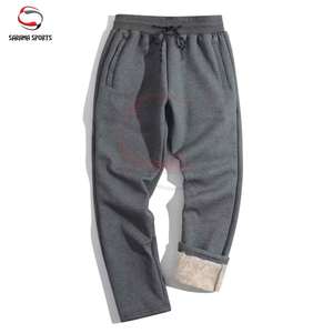 Factory Price Fleece Trousers Custom Sizes Colors Men's Fleece Sweatpants Winter Washed Running Men's <b>Pants</b> & Trousers - Product Image 1