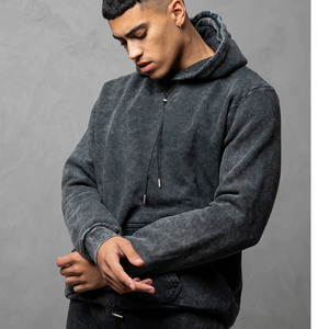 ชุดกางเกงวอร์มมีฮู้ดสำหรับล้างหินสไตล์วินเทจขนาดใหญ่ออกแบบโลโก้ได้ตามต้องการ - Product Image 2