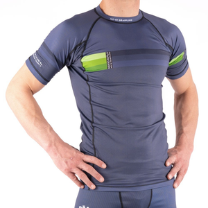 Nouvelle arrivée sur mesure pour hommes Rash Guard manches longues MMA imprimé Logo Compression Sublimation Technique toile à manches courtes - Product Image 2