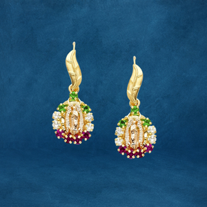 Pendientes Madre María chapados en oro de lujo modernos para mujer, diseño personalizable a la moda, Diamante de perla para fiesta cristiana clásica - Product Image 4