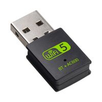 Adaptateur USB WiFi BT 600Mbps double bande 2.4/5GHz Dongle réseau sans fil pour PC/ordinateur portable/ordinateur de bureau prend en charge Windows OS type externe
