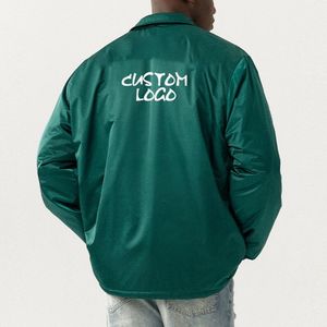 Veste d'entraîneur à revêtement fin pour hommes et femmes avec logo personnalisé 100% polyester imperméable et coupe-vent sur le devant - Product Image 3