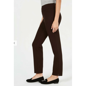 Pantaloni Casual da Donna Charter Club, Modello Slim a Vita Alta con Chiusura Elastica, Traspiranti, Marrone, Taglia 6PS per Ragazze - Product Image 2