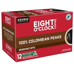 Café Eight O'Clock Colombian Peaks, dosettes K-Cup individuelles Keurig, torréfaction moyenne, 72 unités - Product Image 1