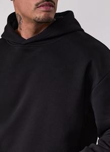 Sudadera con Capucha de Material Mixto de Moda, Sudadera de Felpa de Algodón para Deportes Casuales, Ropa de Calle Unisex, Capucha Ajustable, Bolsillos y Estampado de Logotipo - Product Image 5