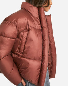 Dernier style de vestes matelassées pour femmes à manches longues, imperméables, respirantes, légères, épaisses, rembourrées de coton teinté - Product Image 4