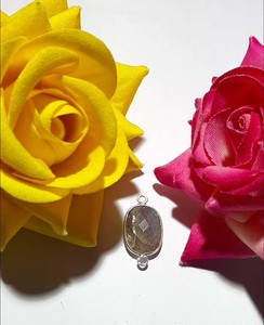Nueva llegada granate 8x12mm forma ovalada conjunto de bisel de piedras preciosas lisas 925 colgante de plata esterlina sola fianza joyería hecha a mano para ella - Product Image 3
