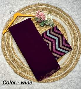 Nuevo diseñador de lanzamiento suave Georgette con bordado y Sari de trabajo de secuencia para mujer - Product Image 5