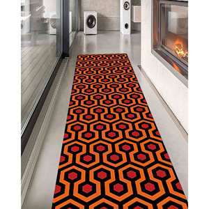 Tapis imprimé The Shining : Rouge, Tendance, Moderne, Cool, pour Couloir, Géométrique, Antidérapant, pour Porte d'entrée, avec poils doux - Product Image 5