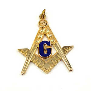 Pendentif maçonnique avec bijoux en métal franc-maçon et bijoux de collier maçonnique-Symbole des bijoux maçonniques Regalia - Product Image 1