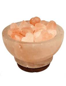 Sculpté à la main Himalaya Rose Rock Salt Bowl Lampe Naturel Home Office Decor Export Qualité Artisanat du Pakistan - Product Image 5