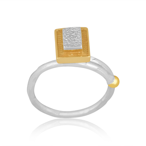 Nouvelle bague rectangulaire en argent sterling fin pour femme, bijou élégant, fabricant de bijoux en argent pur - Product Image 1