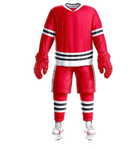 Uniforme de hockey sur glace pour hommes adultes 100% polyester séchage rapide et respirant couleurs personnalisées fabriqué au Pakistan coupe surdimensionnée - Product Image 2
