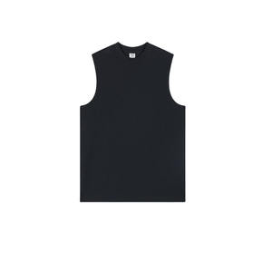 Ropa de calle Cuello redondo 100% Algodón Sin mangas Gimnasio Lavado con ácido Parche bordado desgastado Logotipo personalizado Camisetas sin mangas Hombres - Product Image 6