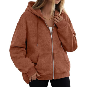 Sudaderas con capucha y cremallera de lavado ácido para hombre, ropa de calle de algodón de primera calidad, sudaderas con capucha y cremallera con logotipo personalizado, hombros caídos de gran tamaño - Product Image 6