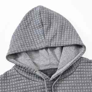 Custom Unisex Casual Pullover Hoodie Plus Size Color sólido Nuevo diseño Waffle Knit Impreso 100% Algodón - Product Image 5