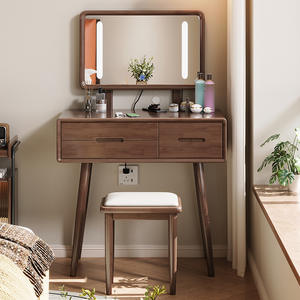 Table à langer en bois massif de style nord-américain avec <span class=keywords><strong>miroir</strong></span>, idéale pour une chambre à coucher simple et élégante. - Product Image 1