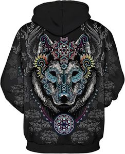 Sweat à capuche oversize à carreaux pour homme avec impression délavée, style urbain hivernal en laine peignée - Product Image 4