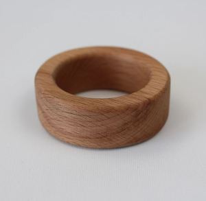 Bois de hêtre carré rond de serviette chêne rond de serviette décor de cuisine en bois lisse restaurant maison mariage décor hôtel bureau vaisselle - Product Image 4