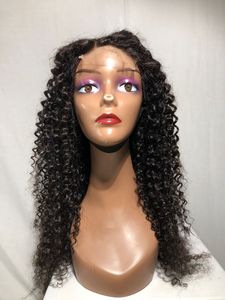 100% Top Offre Spéciale Produit Indien Vierge 26 "4x4 Crépus Bouclés Transparent Dentelle Fermeture Perruques de Cheveux Humains En Gros Vendeur - Product Image 2