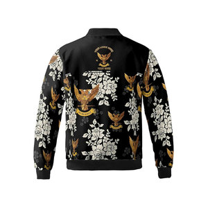 Blouson d'hiver chaud en denim lavé à col montant sublimation Outwear coupe-vent imperméable pour hommes quantité minimale de commande bas fermeture éclair - Product Image 6