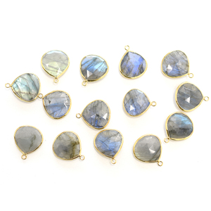 จี้รูปหัวใจลาบราดอไรต์เงินแท้ 925 ชุบเงิน ทำด้วยมือสำหรับทำเครื่องประดับ - Product Image 5