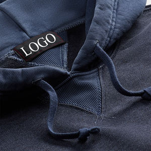 Sweat à capuche en molleton français de qualité supérieure pour homme, haut à enfiler en coton, fermeture éclair, streetwear, anti-rides, lavé à l'enzyme, printemps, XXS - Product Image 3