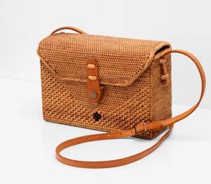 Sac en rotin enveloppe - Sac de Bali - Sac en paille - Sac bandoulière tissé - Sac d'été bohème pour femmes - Product Image 3