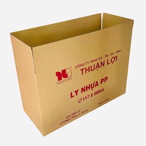 Carton d'emballage en papier kraft à 3 couches Carton ondulé Fabriqué au Vietnam Matériaux recyclés pour produit plastique - Product Image 2