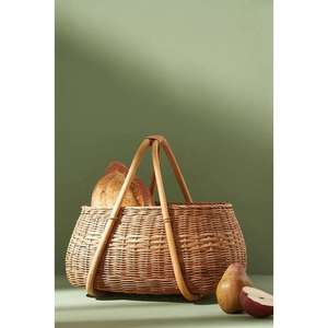 Panier en rotin à la mode avec le dernier design de travail antique, parfait pour ajouter du charme à tout espace de vie - Product Image 1