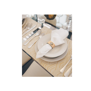 Servilletero de fruta de cuero natural, vajilla elegante y accesorios de mesa hechos a mano con una pieza de diseño de forma redonda - Product Image 1