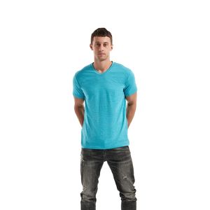 Elegantes camisetas acanaladas de cuello redondo con etiqueta privada personalizada, haga su propio diseño con impresión de logotipo - Product Image 3