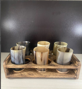 Glasses with Solid Wood Stand Set of 6Couples Gift, Christmas Gifts - Product Image 2