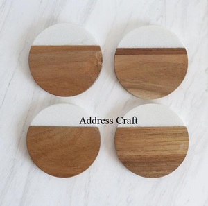Eco-Material Wood Resin <b>Coaster</b> Table Mats and Pads Decorative Wood and Marble <b>Drinking</b> <b>Coasters</b> Tea Cup <b>Coaster</b> Kitchenware Use - Product Image 6
